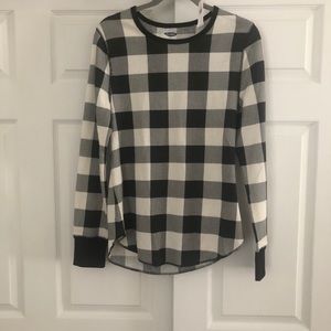 Old Navy L/S Buffalo plaid print top-Sz XL